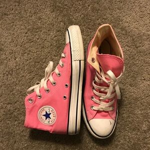 Pink high top Converse